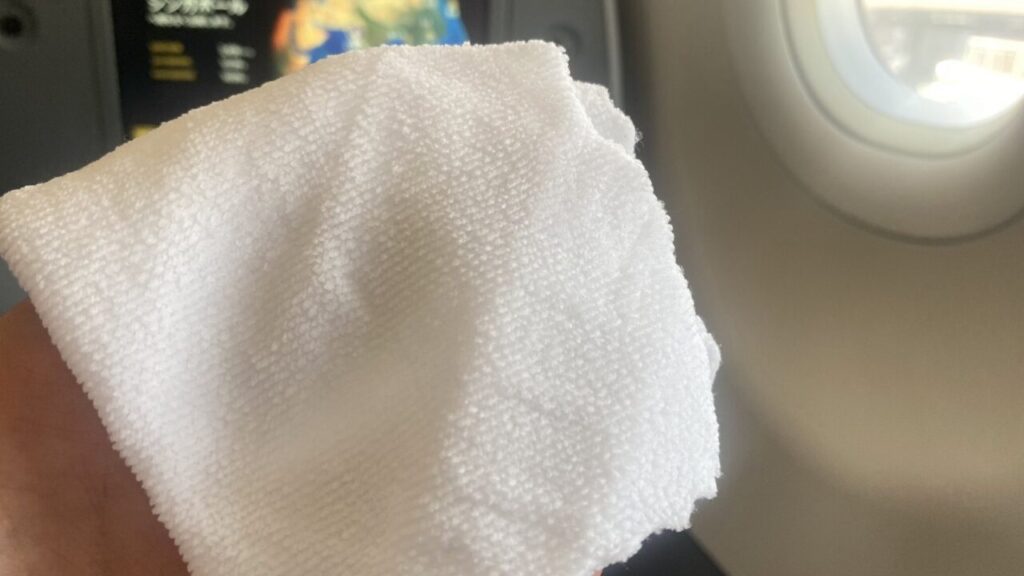 エアインディアのビジネスクラスのおしぼり