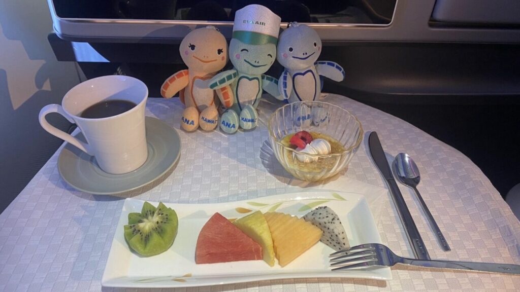 エバー航空ビジネスクラスのデザート