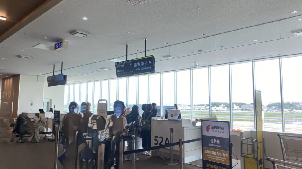 中国国際航空CA916便が使用する福岡空港ゲート52A
