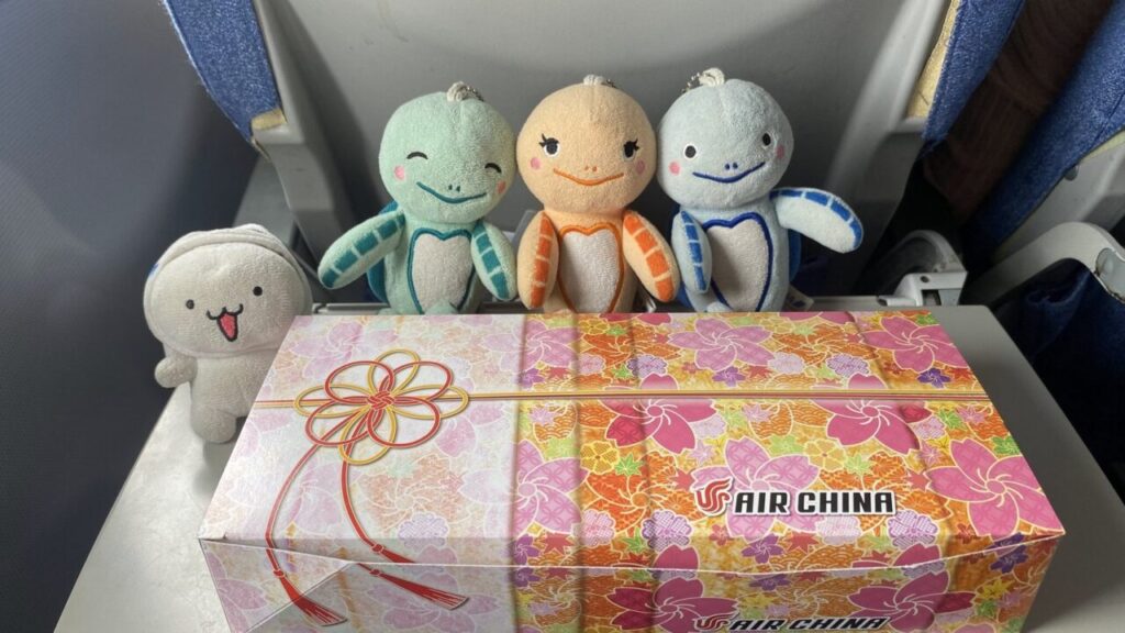 中国国際航空CA916便のエコノミークラスの機内食ボックス