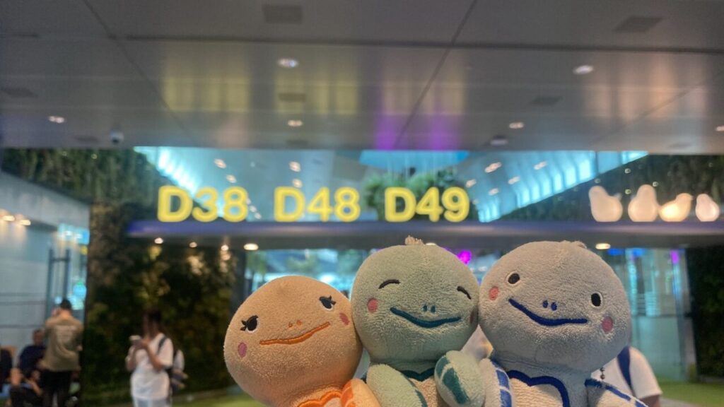 中国国際航空CA825便が到着したシンガポールチャンギ国際空港のD48ゲート
