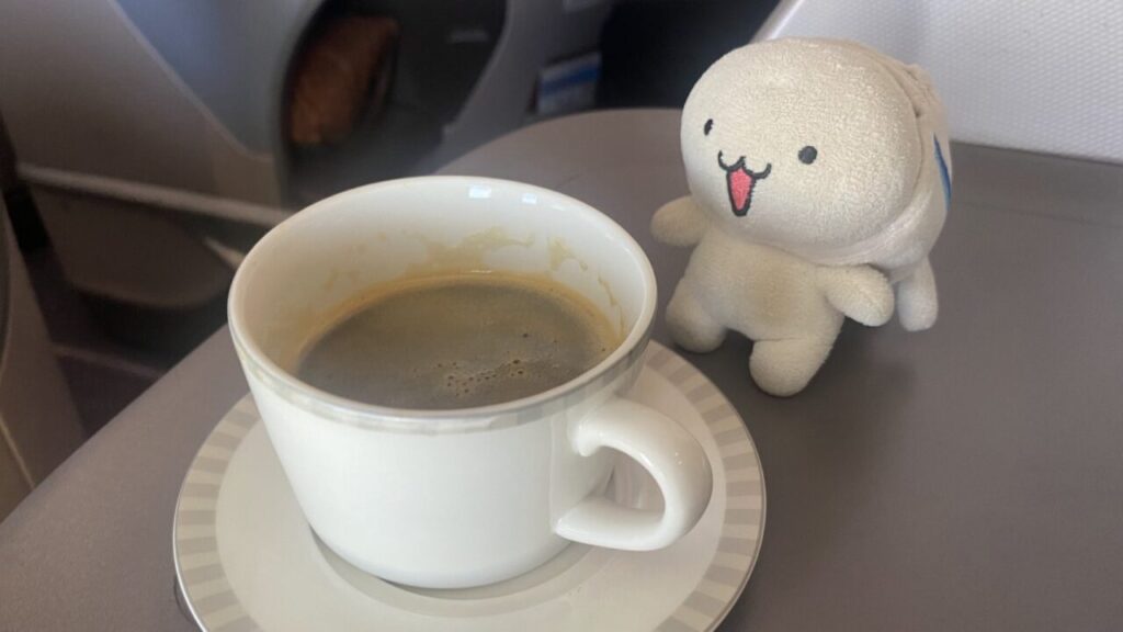 シンガポール航空ビジネスクラスのコーヒー