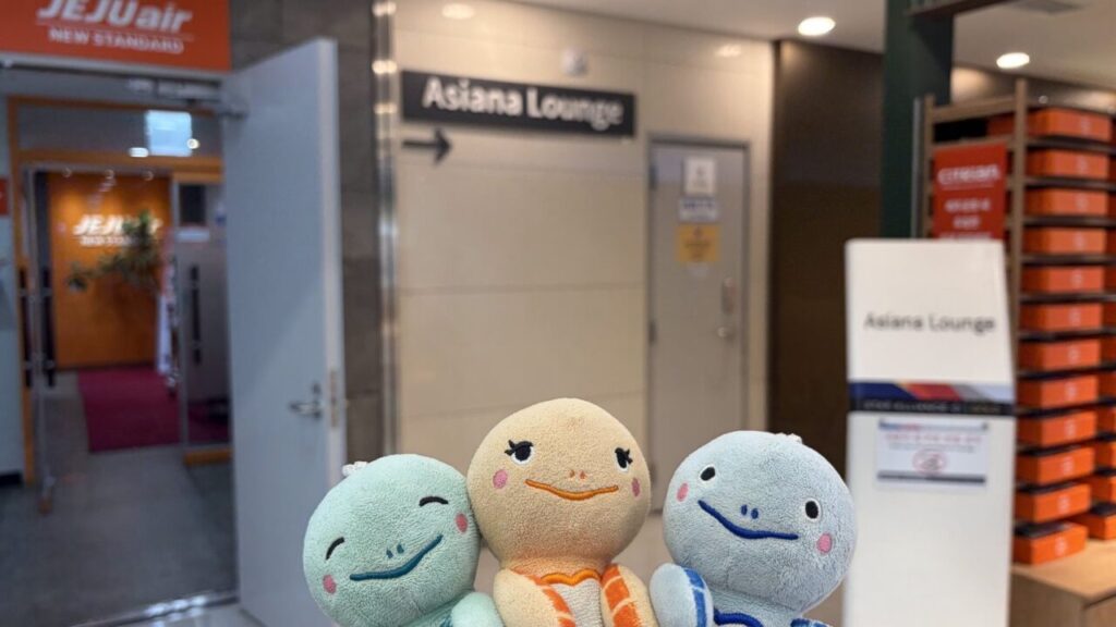 済州空港のアシアナ航空国内線ラウンジへの通路