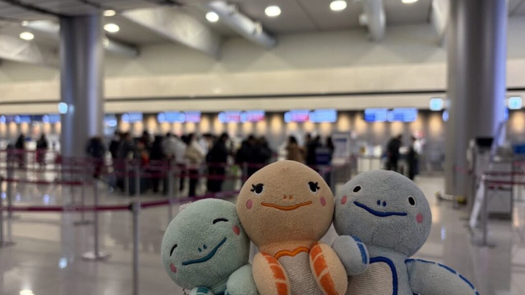 済州空港のアシアナ航空国内線チェックインカウンター