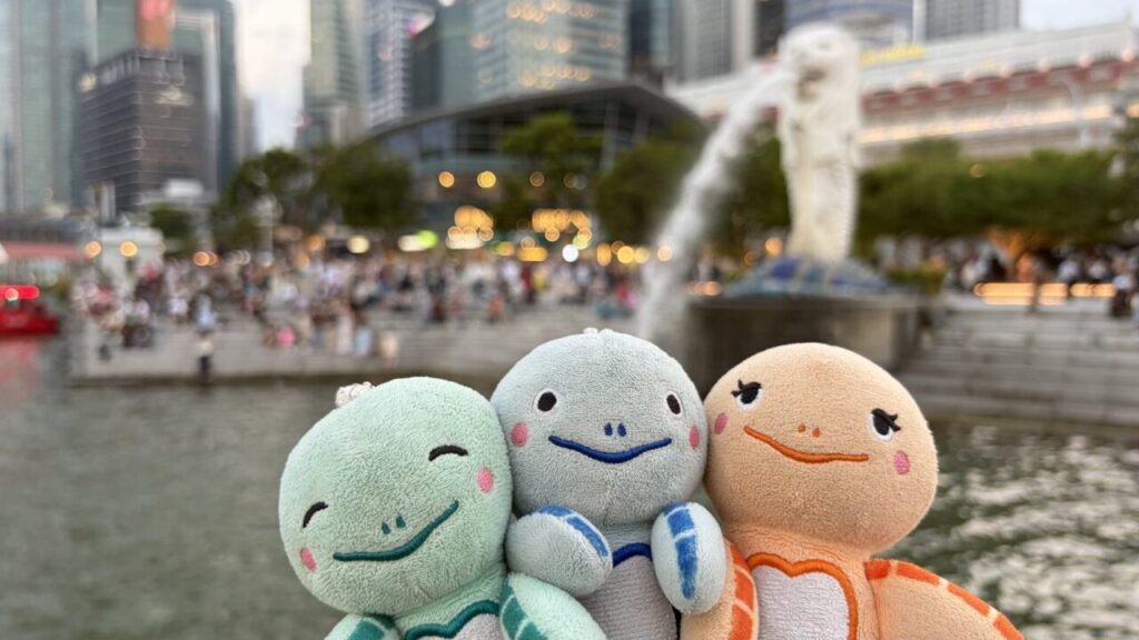 シンガポールの定番観光地、マーライオンとhonuhonu